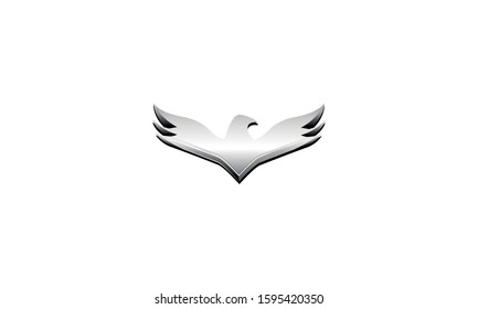 logo with an eagle, a simple icon with a hawk. simple bird emblem.- vector