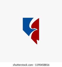 logo eagle vector, eagle icon template, animal logo design concept