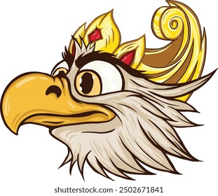 Logo Eagle wearing a golden crown