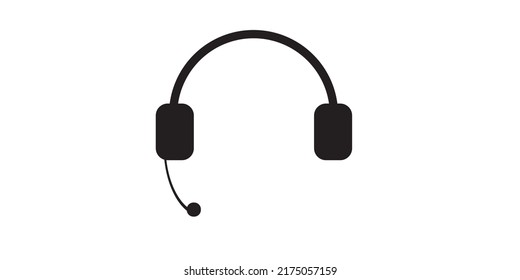 Logo oder Ohrhörnchen-Symbol, Vektorsilhouette oder Headset, geeignet für das Logo oder für das Logo-Design oder für Musik oder Audio

