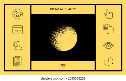 Logo Earth symbol. Graphic elements for your design