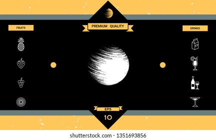 Logo Earth symbol. Graphic elements for your design