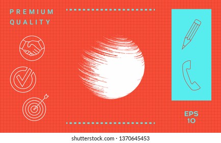 Logo Earth symbol. Graphic elements for your design