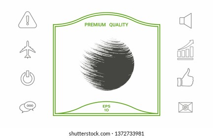 Logo Earth symbol. Graphic elements for your design