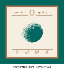 Símbolo del logotipo Tierra. Elementos gráficos para el diseño