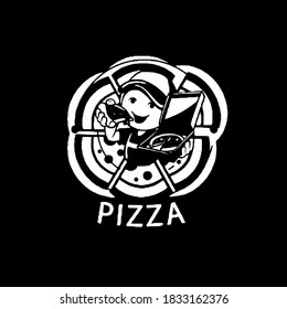 Logo Eat Pizza Delicious Vector Logo Stock Vector (Royalty Free ...