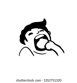 Logo, eating man, front, baozi/steam bread, bao, chinese food restaurant