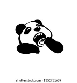 Logo, eating panda, front, baozi/steam bread, bao, chinese food restaurant