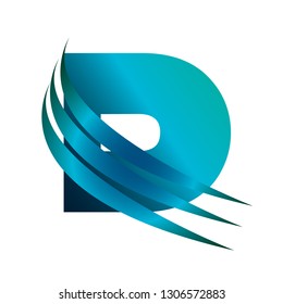Logo eco design. Concept letter D logotype. Icon vector for business visit card