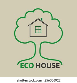 logo eco emblem vector illustration