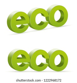 Logo eco friendly 3D