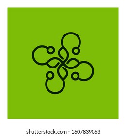 Logo : Eco green logo and icon design. Nature concept on isolated background.