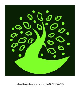 Logo : Eco green logo and icon design. Nature concept on isolated background.