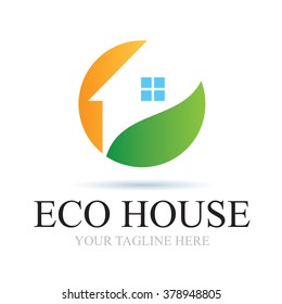 Logo Eco House Icon Element Template Design Logos