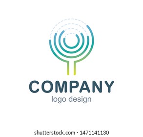 Logo of eco products, cosmetics, hospital sign Isolated on white background. Abstract tree logo vector illustration. 