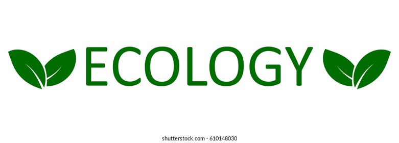 Logo Ecology with leaves