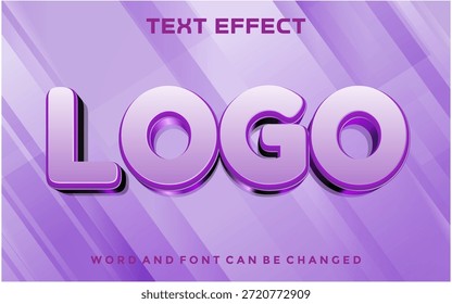 Logo editable text effect design template