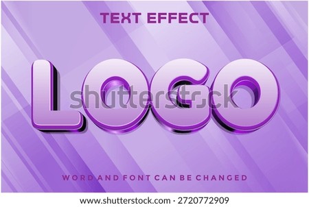 Logo editable text effect design template