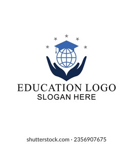 logo with education concept, book vector and student success