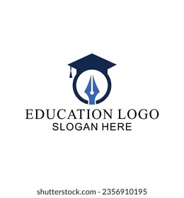logo with education concept, book vector and student success