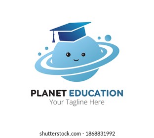 Logo-Bildung mit Planetenvektordesign