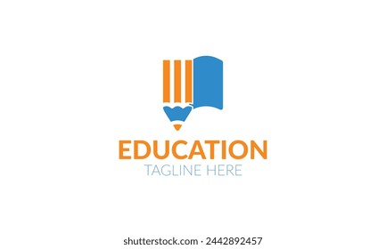 a logo for education with a student in a school uniform