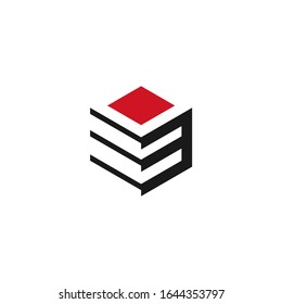 logo EE square design vector modern graphic