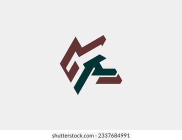 Logo ef fe letter company name