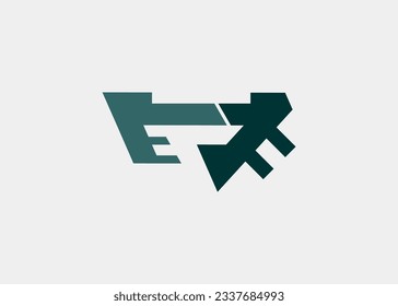 Logo ef fe letter company name