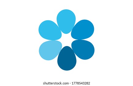logo egg and flower design vector illustration