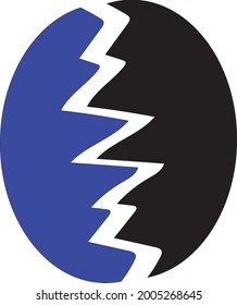 Logo in an egg. Logo in the sense of integration, integration and cooperation simple design for beautiful values