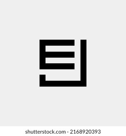 logo EJ letter company name