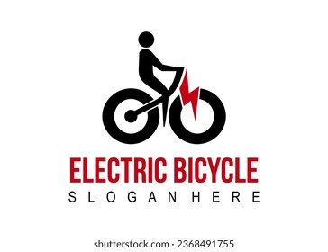  logo electric bicycle vector logo design