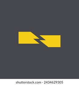 Logo electric or crash with blank background