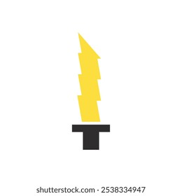 Logo electric sword unique design with blank background