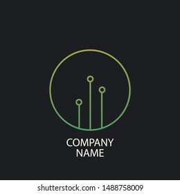 Logo Electronic Tracks For Your Company. Vector Illustration