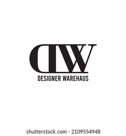 a logo with an elegant concept forming the letters W and D