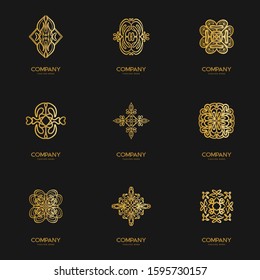 logo elegant luxury gold dark
