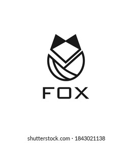 logo for elegant simple fox