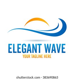 Logo Elegant Wave Icon Element Template Design Logos