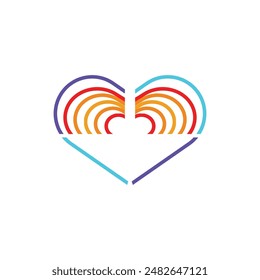 El logo entrelaza elegantemente representaciones simbólicas de corazones interconectados, transmitiendo unidad y empatía dentro de una red