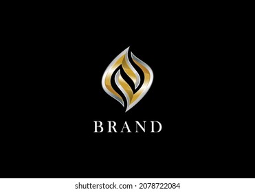 Elemento Logo Resumen Plantilla De Ilustración De Vector De Color De Oro De Fuego Con Un Diseño Elegante Bien Para Cualquier Industria