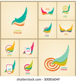 Logo element and Abstract web Icon globe vector symbol