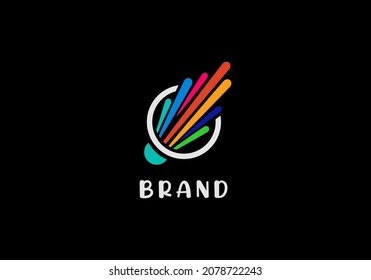 Logo Element Badminton Simple Full Color Vector Illustration Template With Elegant Design Good For Any Industry