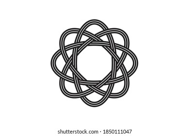 Logo-Element-Kreis gestreifte Linie Muster-Design-Vektorgrafik für Ihre Markenidentität