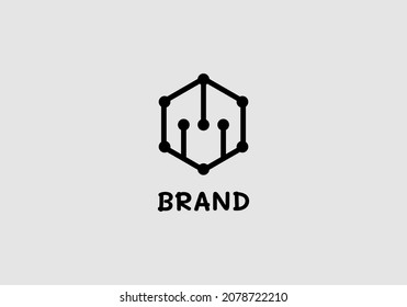 Logo Element Hexagon Robot Head Vector Illustration Template With Elegant Design Good For Any Industry