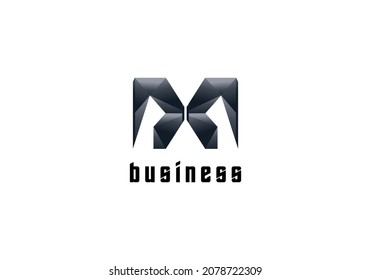 Logo-Element-Letter M Butterfly-Vektorgrafik-Vorlage mit elegantem Design, das für jedes Industrieunternehmen und jedes Unternehmen gut geeignet ist