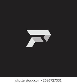 logo element P icon technology illusion design
