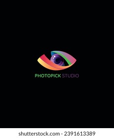 Elemento de logotipo Photopick Studio Eye 