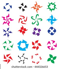 Logo element set. Circular abstract elements onto a logo for your company. Vector illustration